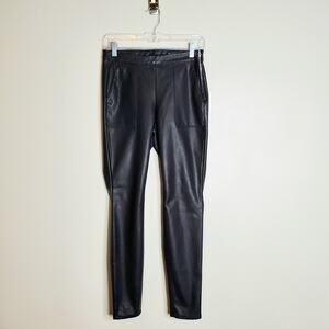 Blank NYC The Bond  Faux Leather Crop Ankle Zip Pants Size 26 Black Edgy Goth